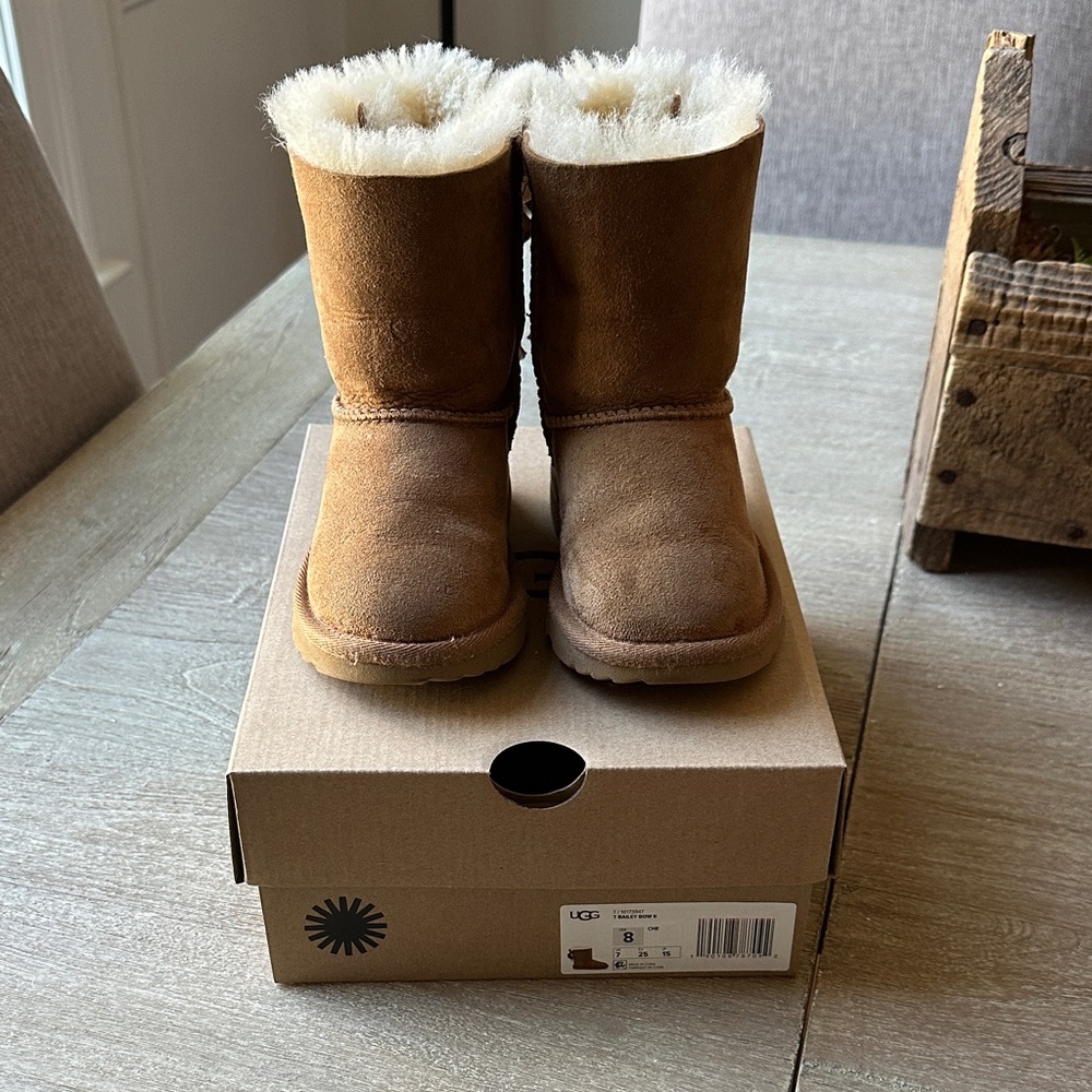 UGG Kids Brown Boots with Cream Lining